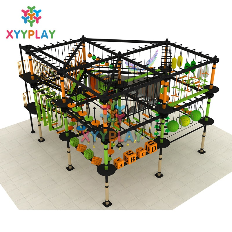 Kids Indoor Rope Course Playground Equipment