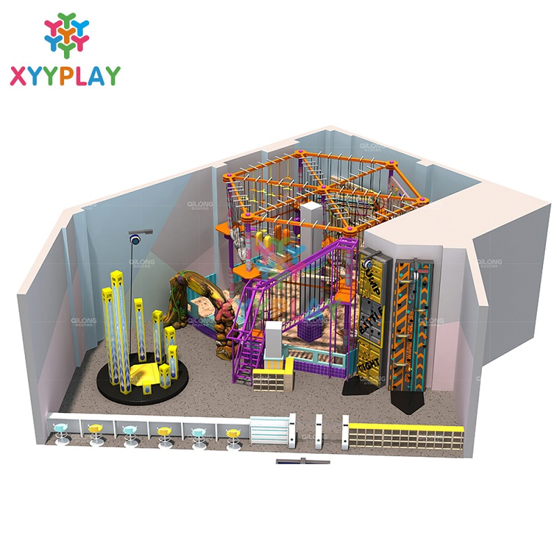 Kids Indoor Rope Course Playground Equipment