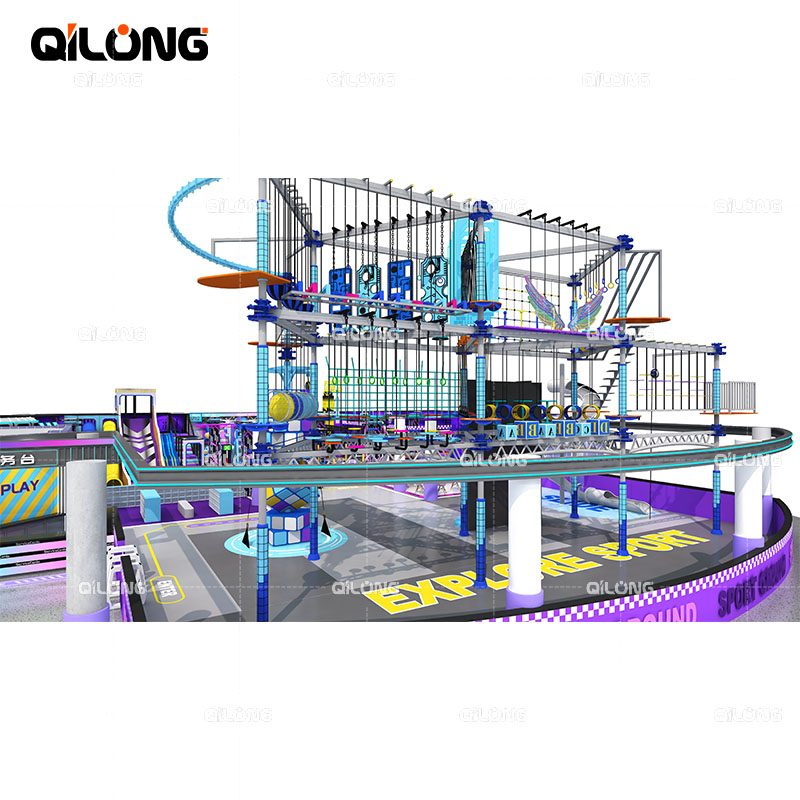 High Quality Indoor High Ropes Course Playground Equipment