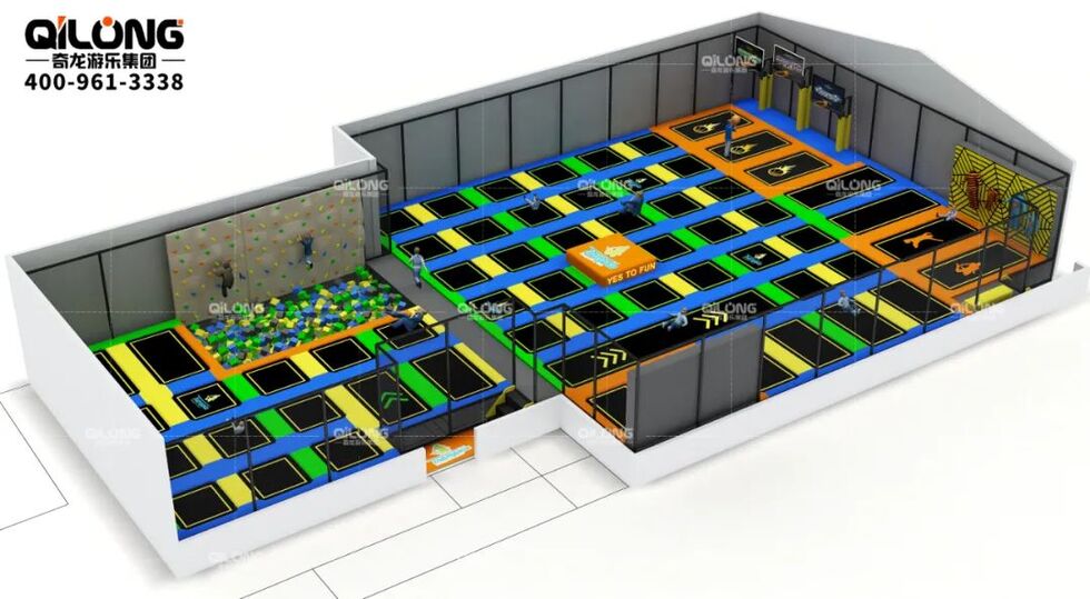 Custom Indoor Trampoline Park Equipment For Sale