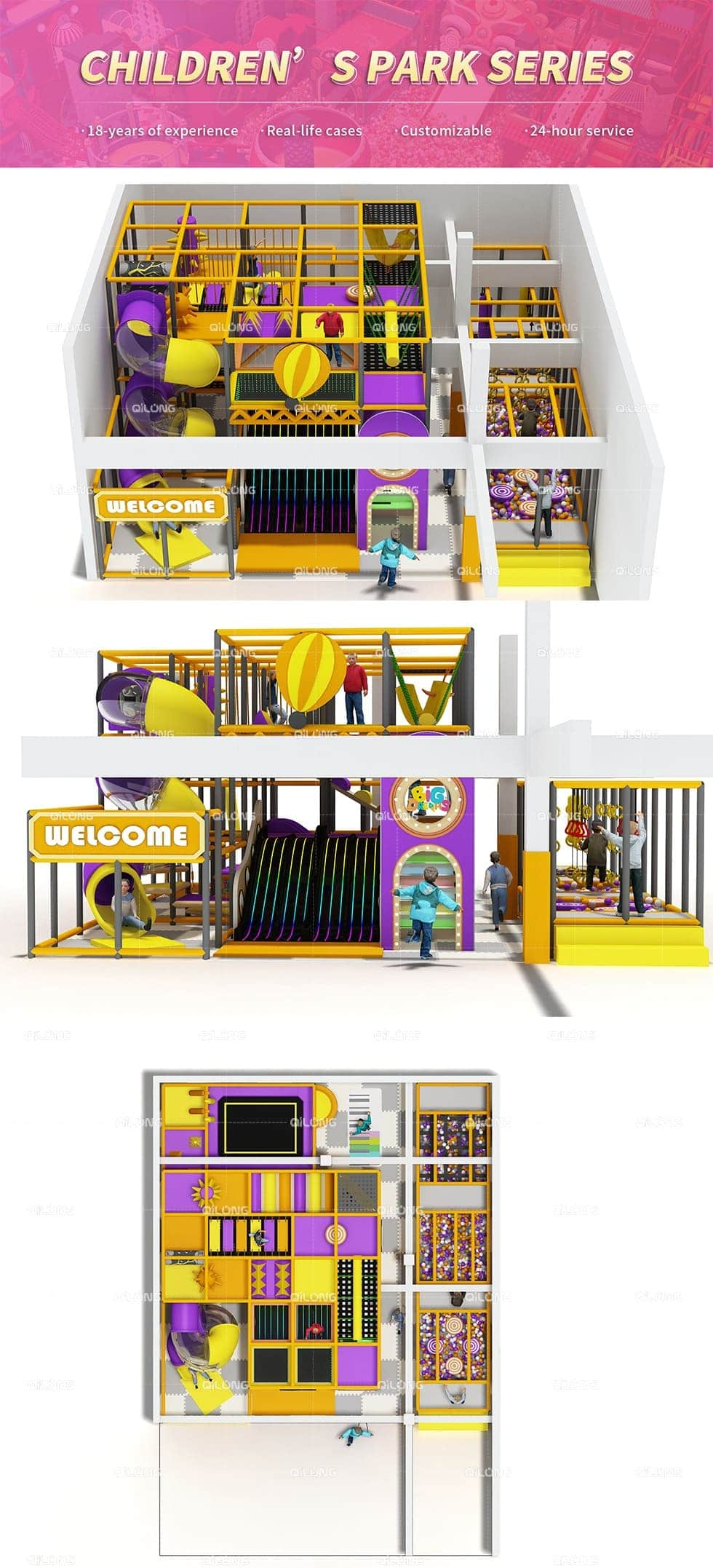 Large Kids Indoor Playground Equipment Supplier